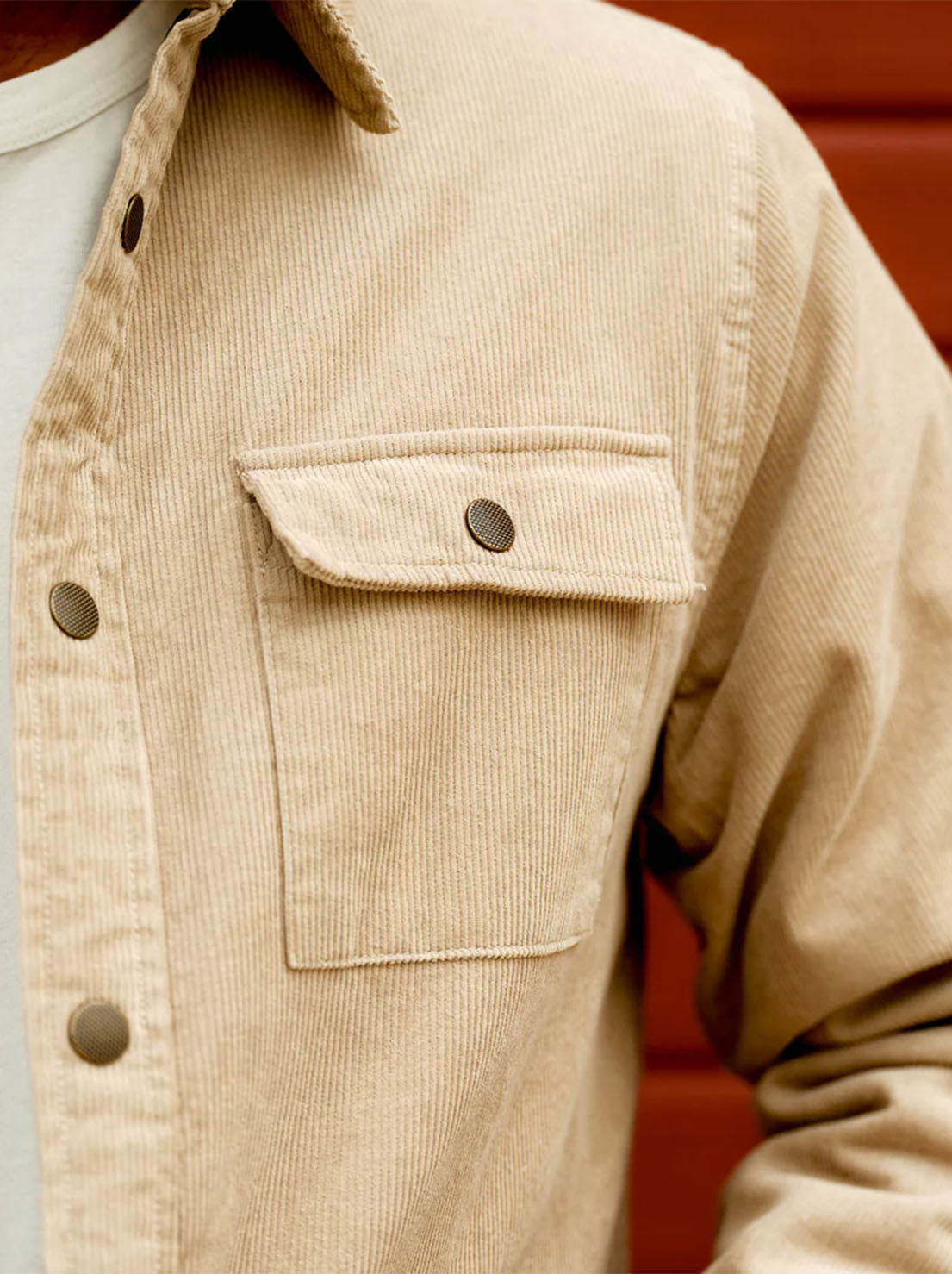 Mr Simple - Quilted Cord Jacket - Stone