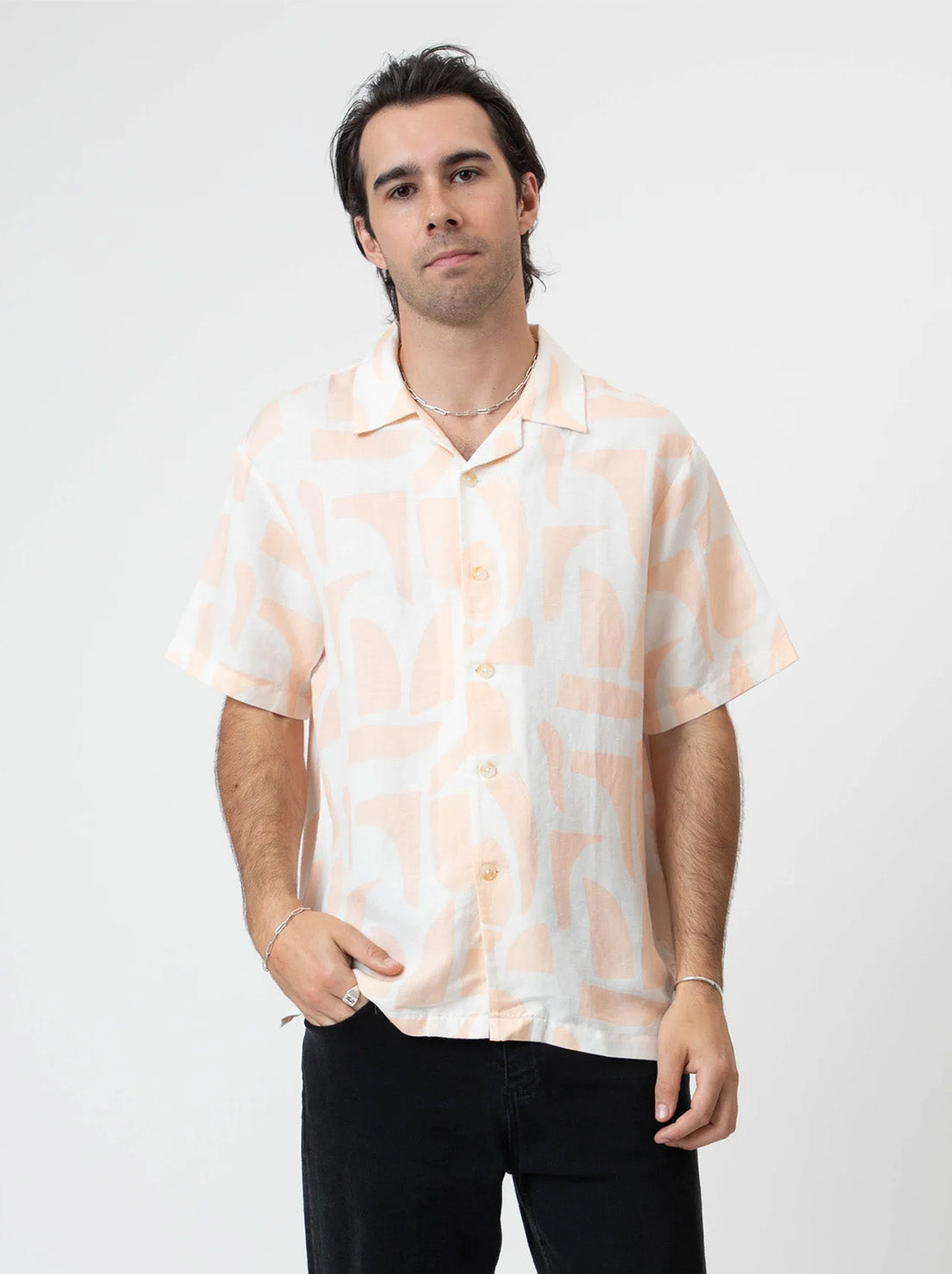 Mr Simple - Raybeam Shirt - Snow Peach