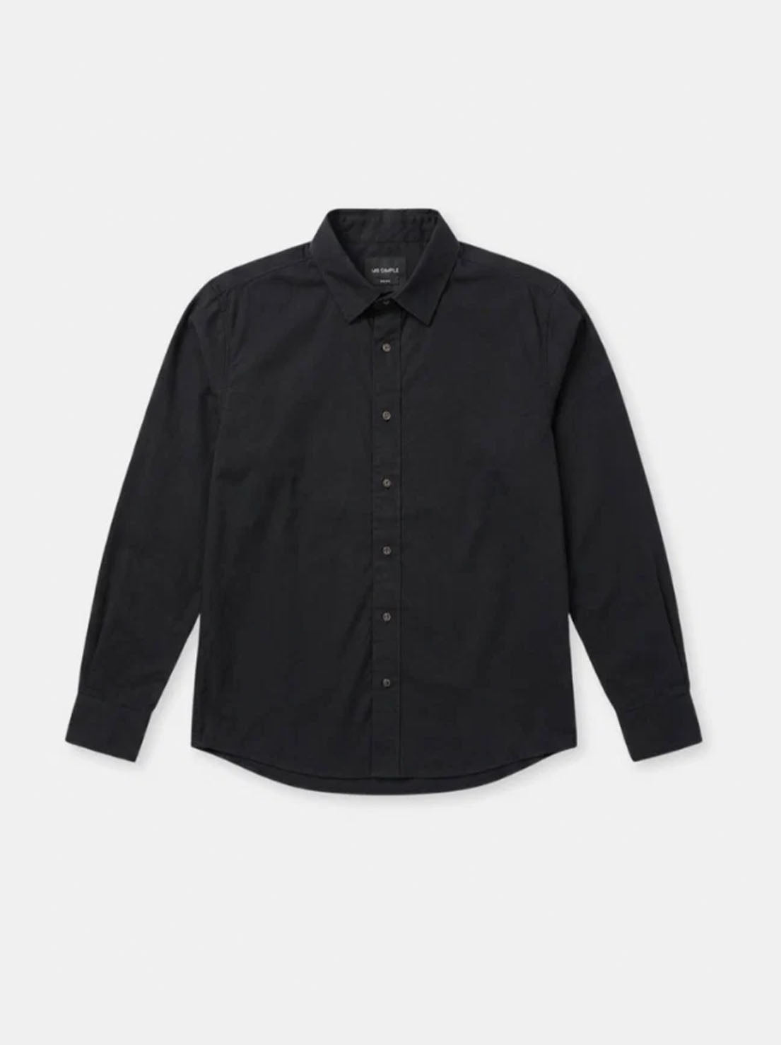Mr Simple - Russel Long Sleeve Shirt - Black