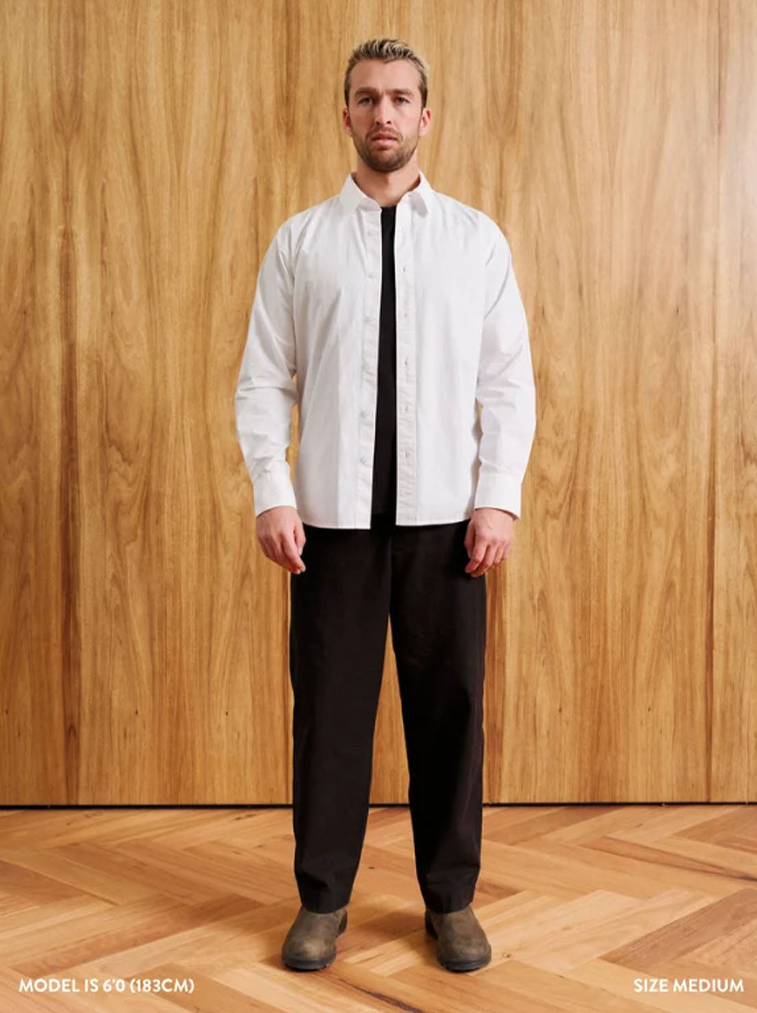 Mr Simple - Russel Long Sleeve Shirt - White