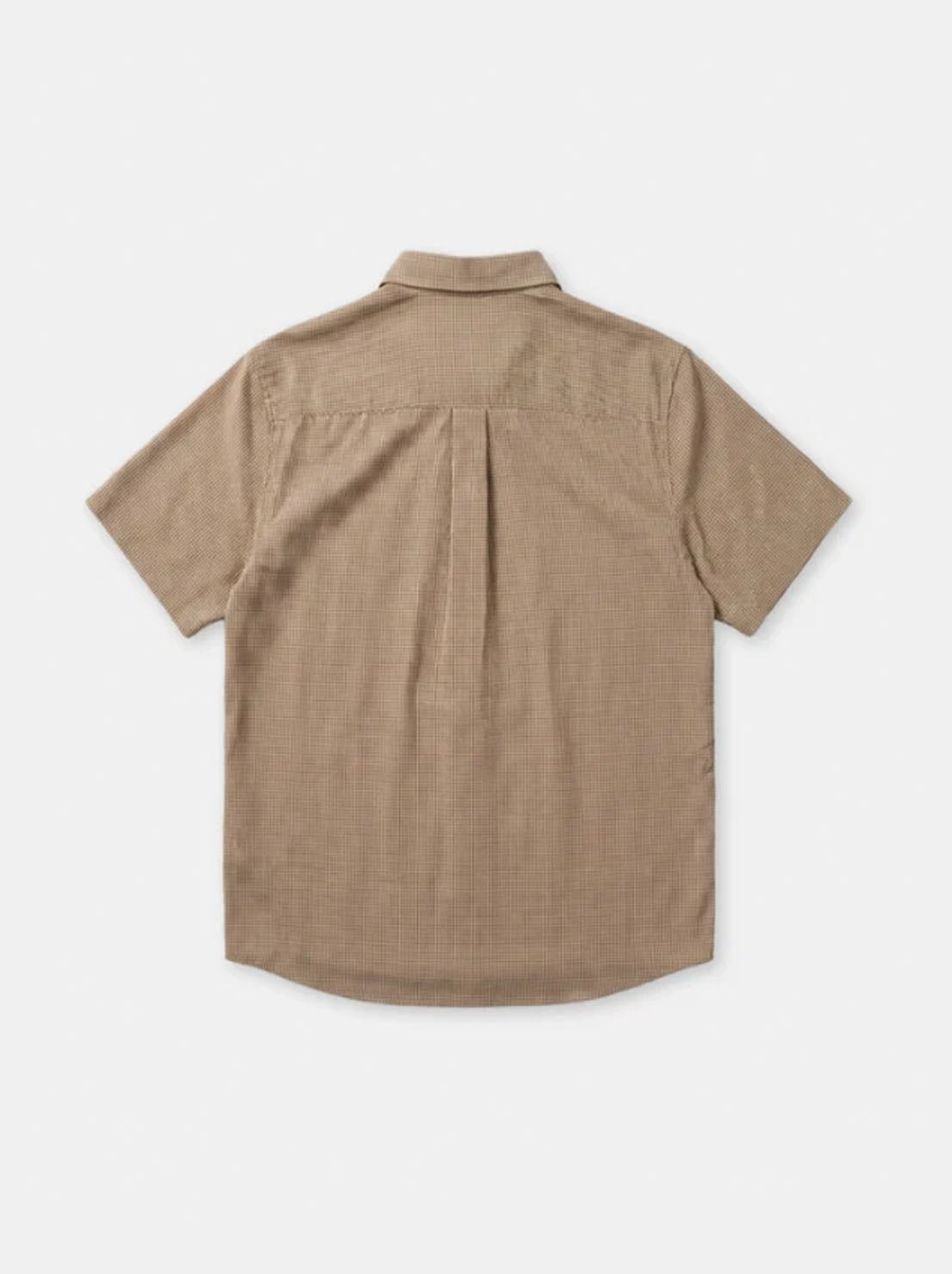 Mr Simple - Rustler Textured Short Sleeve Shirt - Stone Mini Check