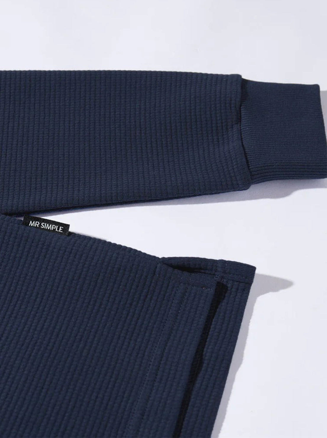 Mr Simple - Smith L/S Waffle - Navy