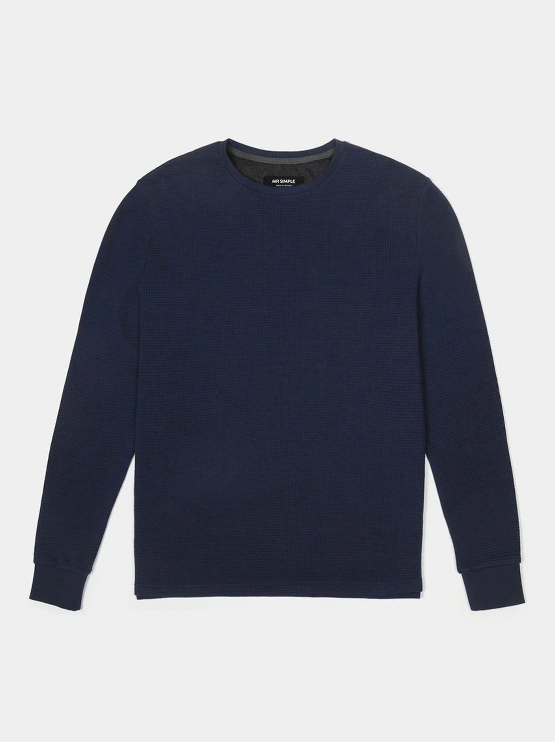 Mr Simple - Smith L/S Waffle - Navy