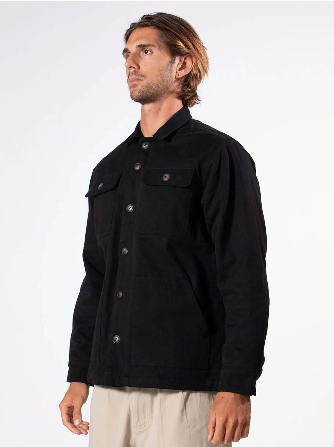 Mr Simple - Stockyard Sherpa Jacket - Black
