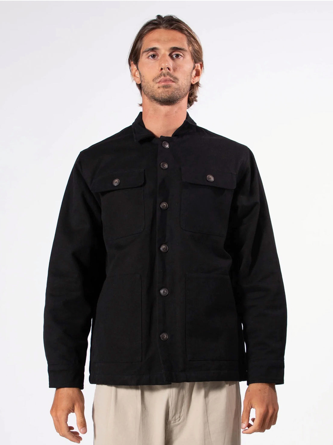 Mr Simple - Stockyard Sherpa Jacket - Black