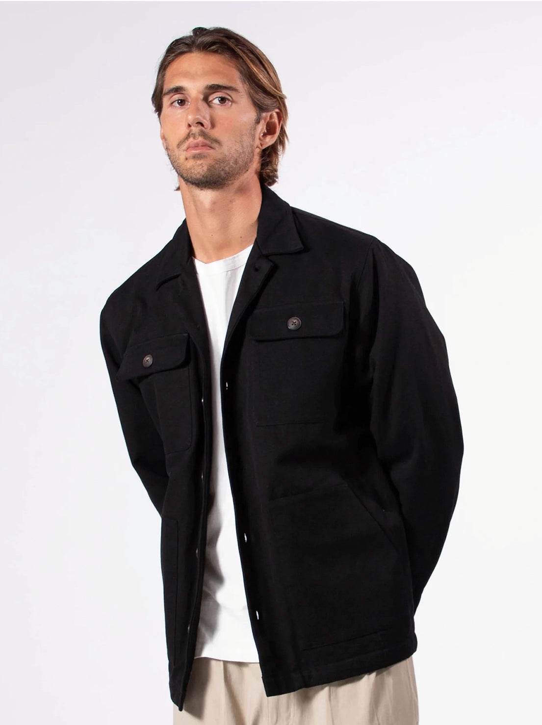 Mr Simple - Stockyard Sherpa Jacket - Black