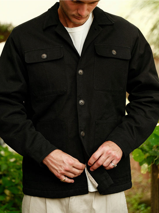 Mr Simple - Stockyard Sherpa Jacket - Black