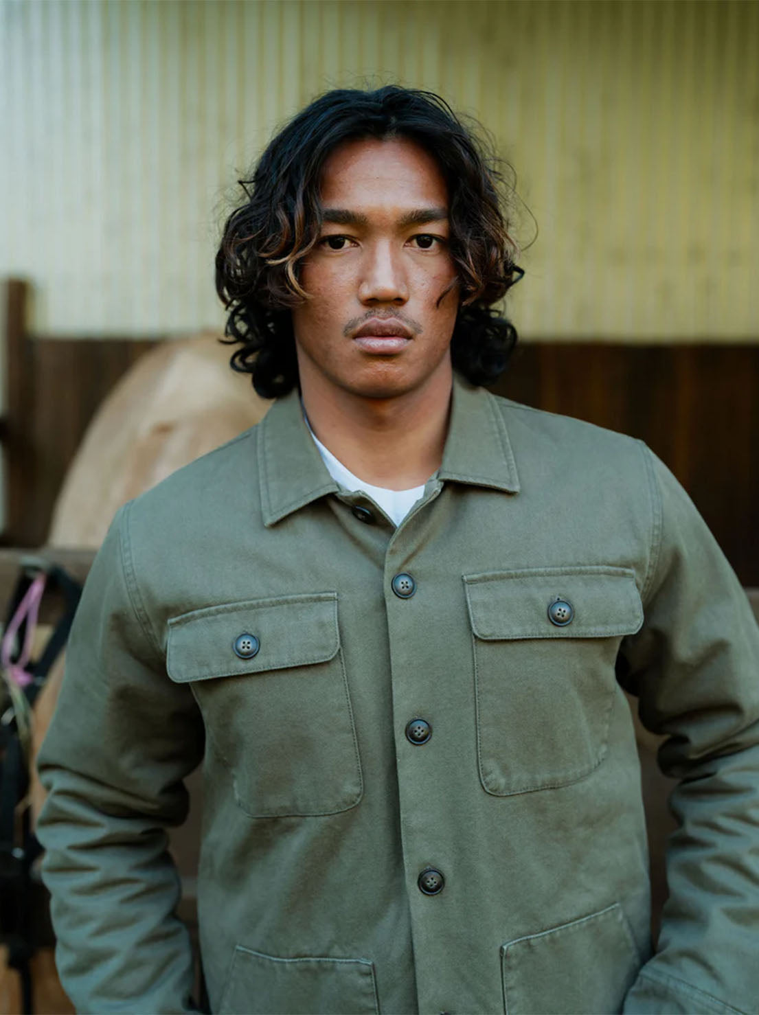 Mr Simple - Stockyard Sherpa Jacket - Fatigue