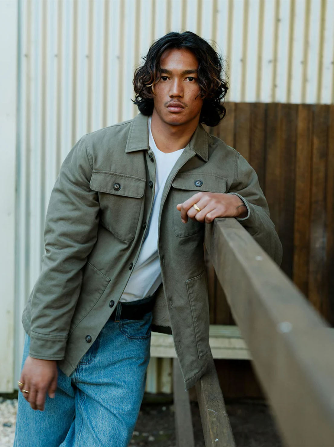 Mr Simple - Stockyard Sherpa Jacket - Fatigue