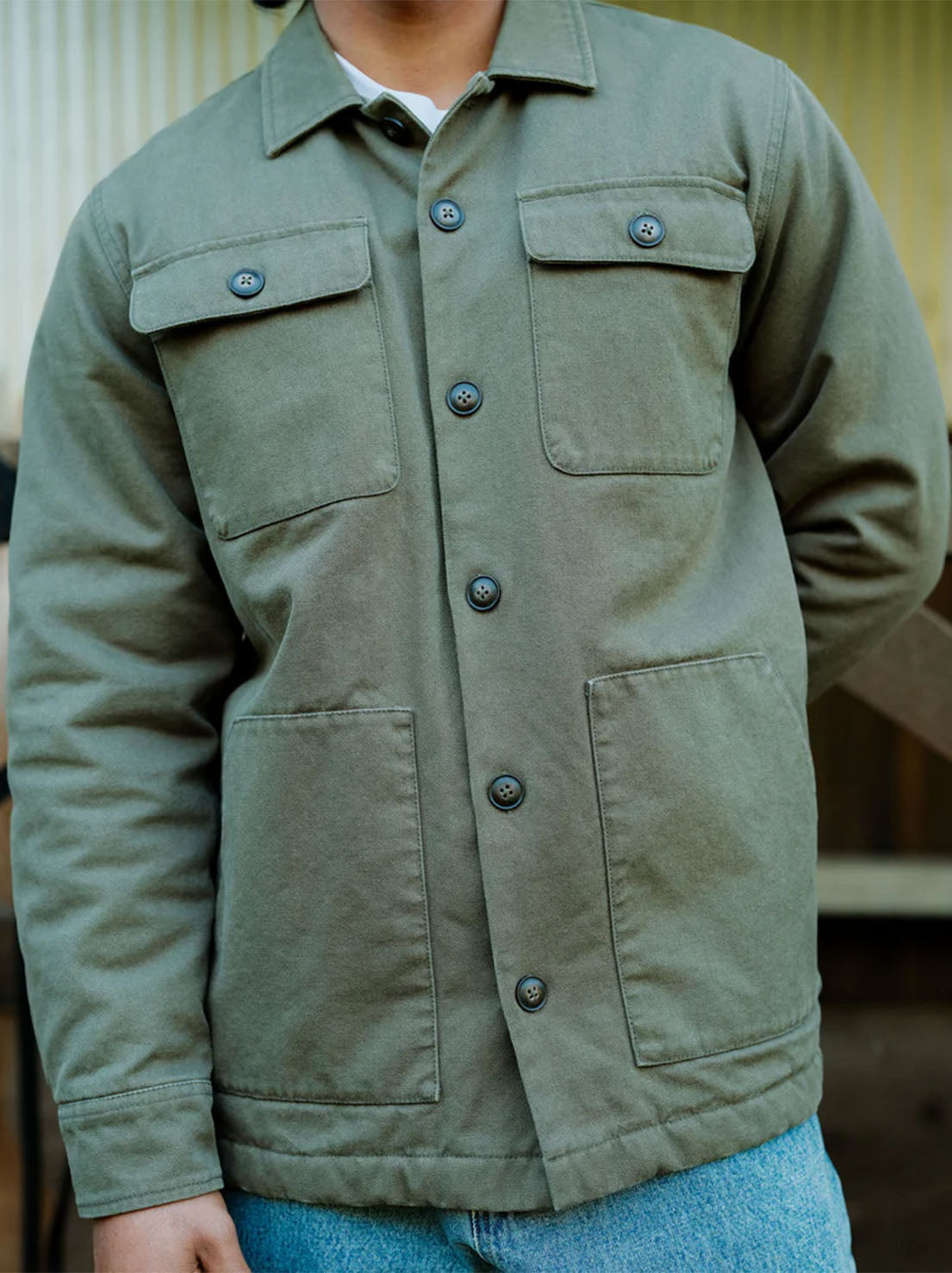 Mr Simple - Stockyard Sherpa Jacket - Fatigue