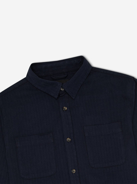 Mr Simple - York LS Shirt - Navy