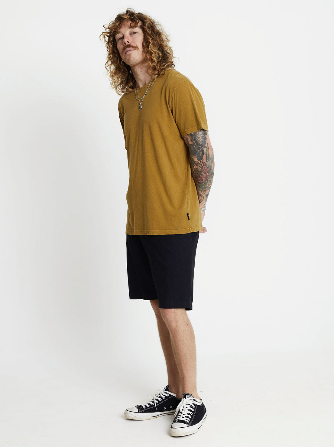 Load image into Gallery viewer, Mr Simple - Hemp SS Tee - Golden Olive
