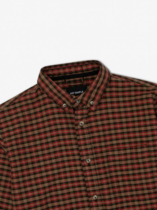 Load image into Gallery viewer, Mr Simple - Oxford LS Plaid - Terracotta

