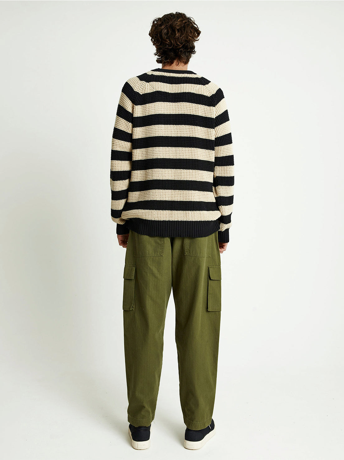 Load image into Gallery viewer, Mr Simple - Stripe Knit - Black / Oatmeal
