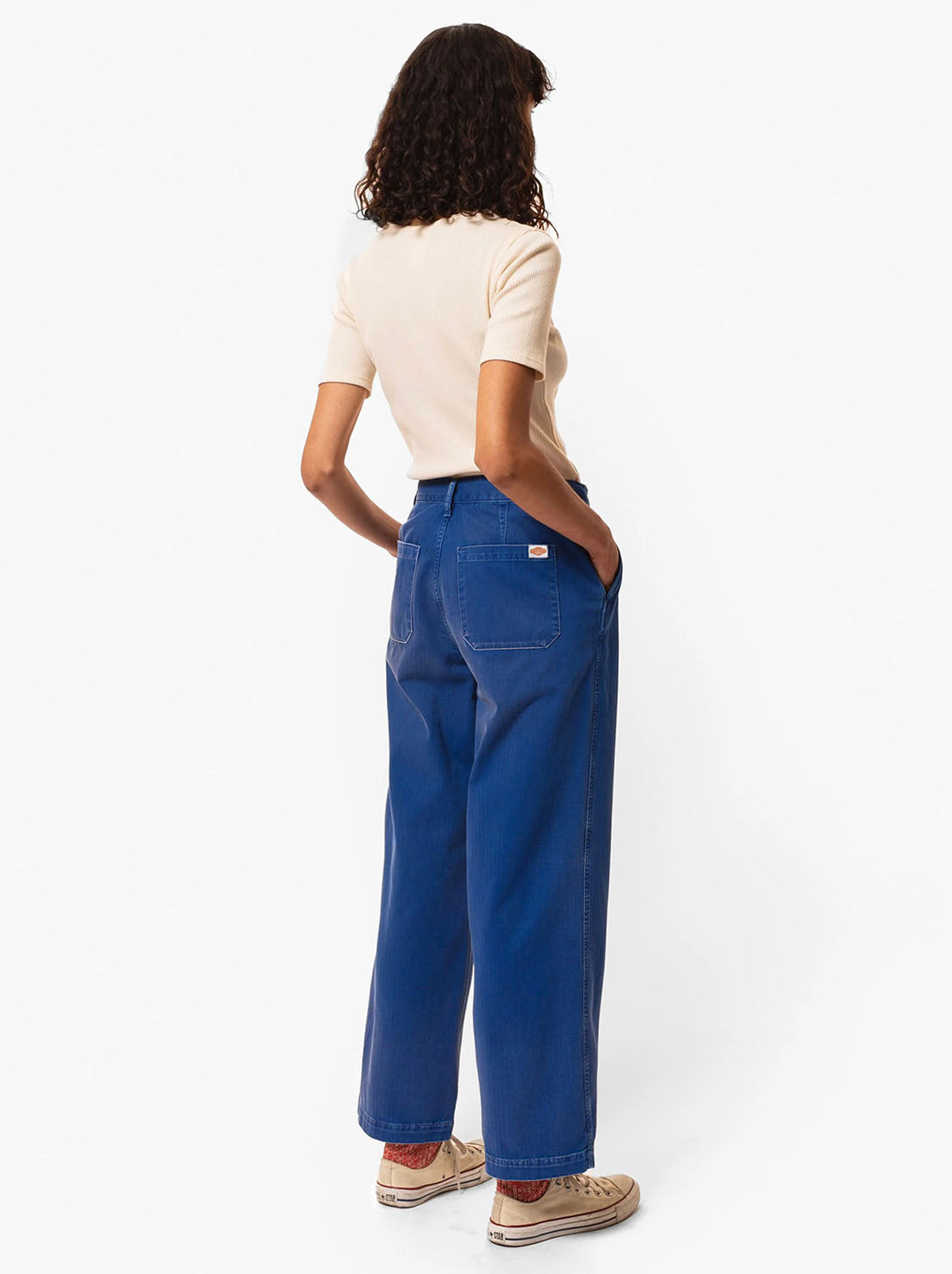 Nudie - Wendy Herringbone Denim Pants - Blue
