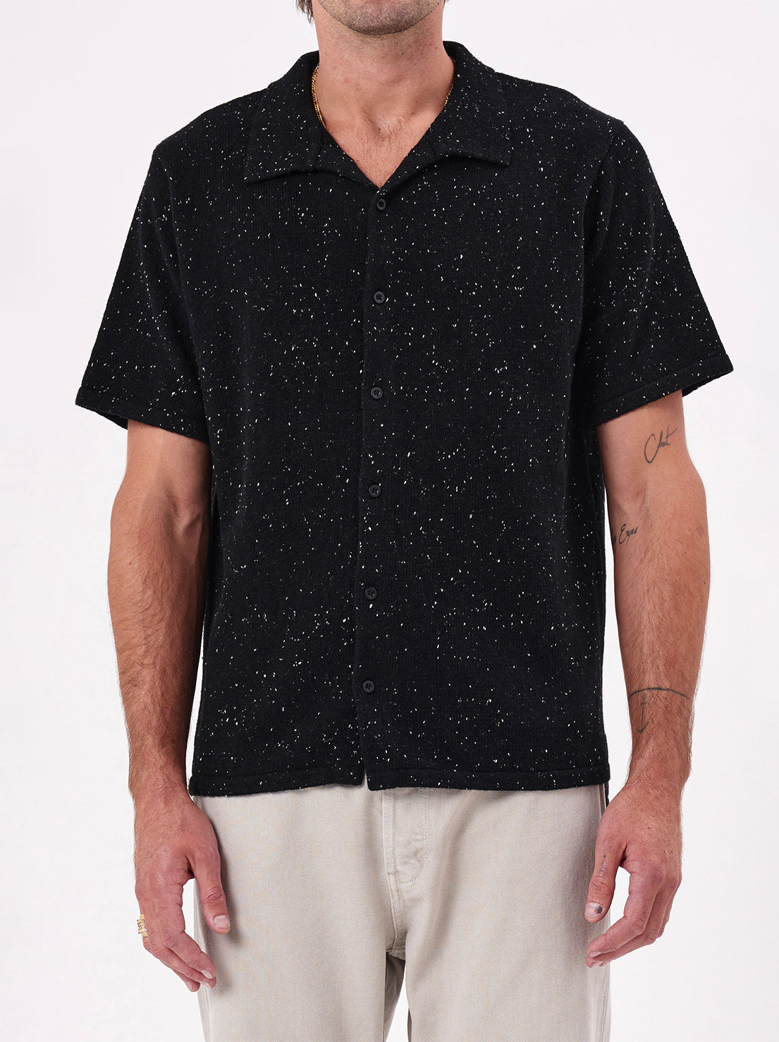 Neuw - Cave Fleck Knit Shirt - Black