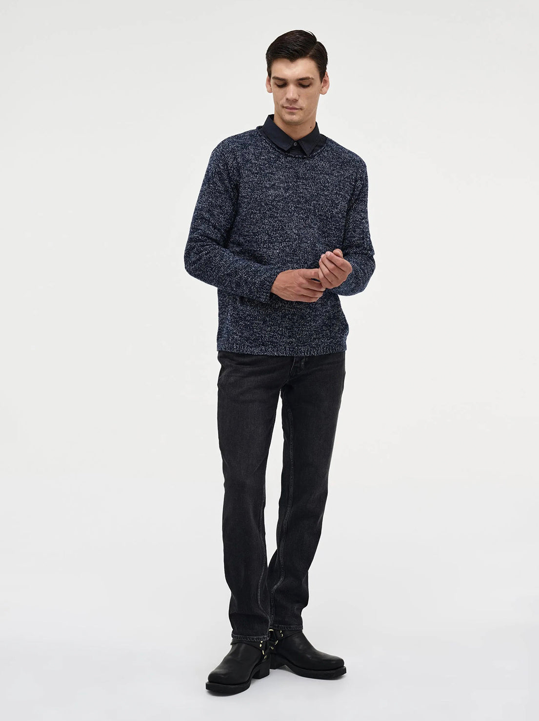 Neuw - Chain Knit Crew - Navy