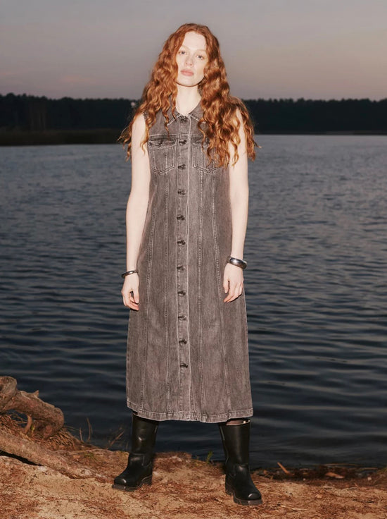 Neuw - Chelsea Denim Dress - Alphaville (Washed Black) Abicus Neuw - Chelsea Denim Dress - Alphaville (Washed Black) Abicus