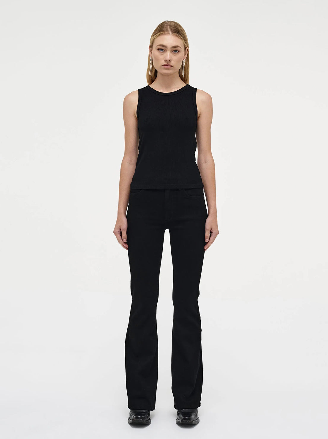 Neuw - Jonesy AM Ribbed Singlet - Black