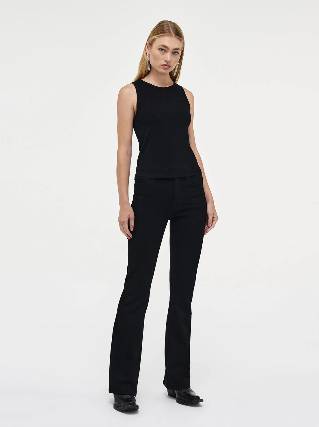 Neuw - Jonesy AM Ribbed Singlet - Black