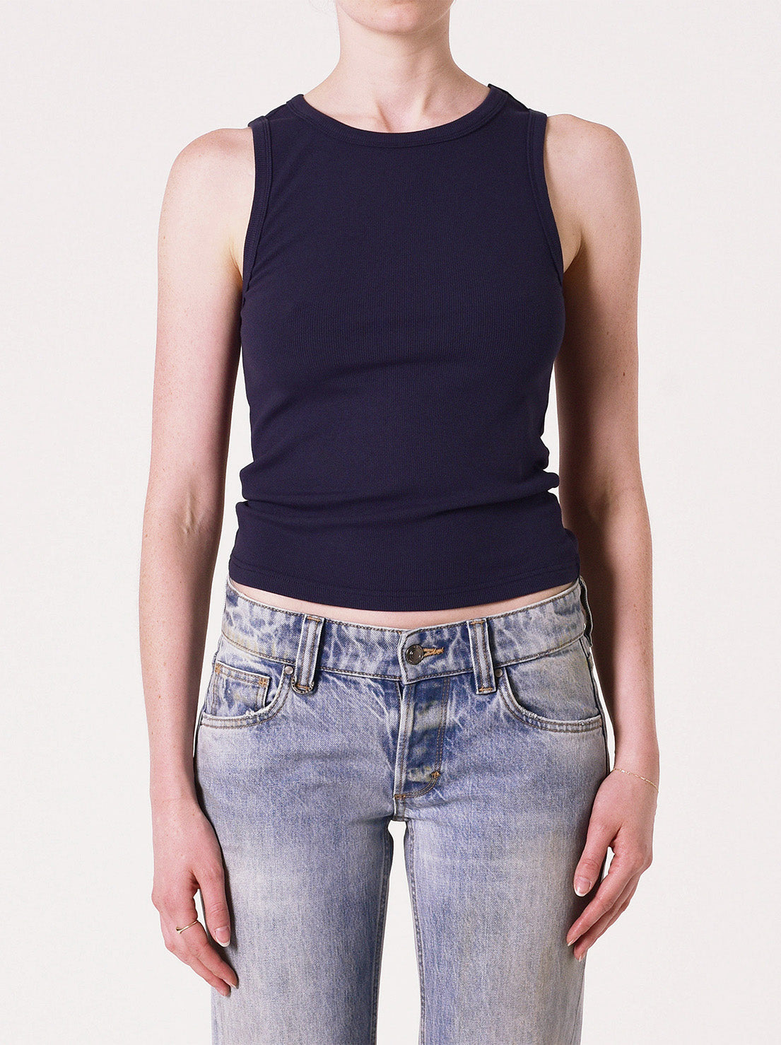 Neuw - Jonesy AM Ribbed Singlet - Dark Navy