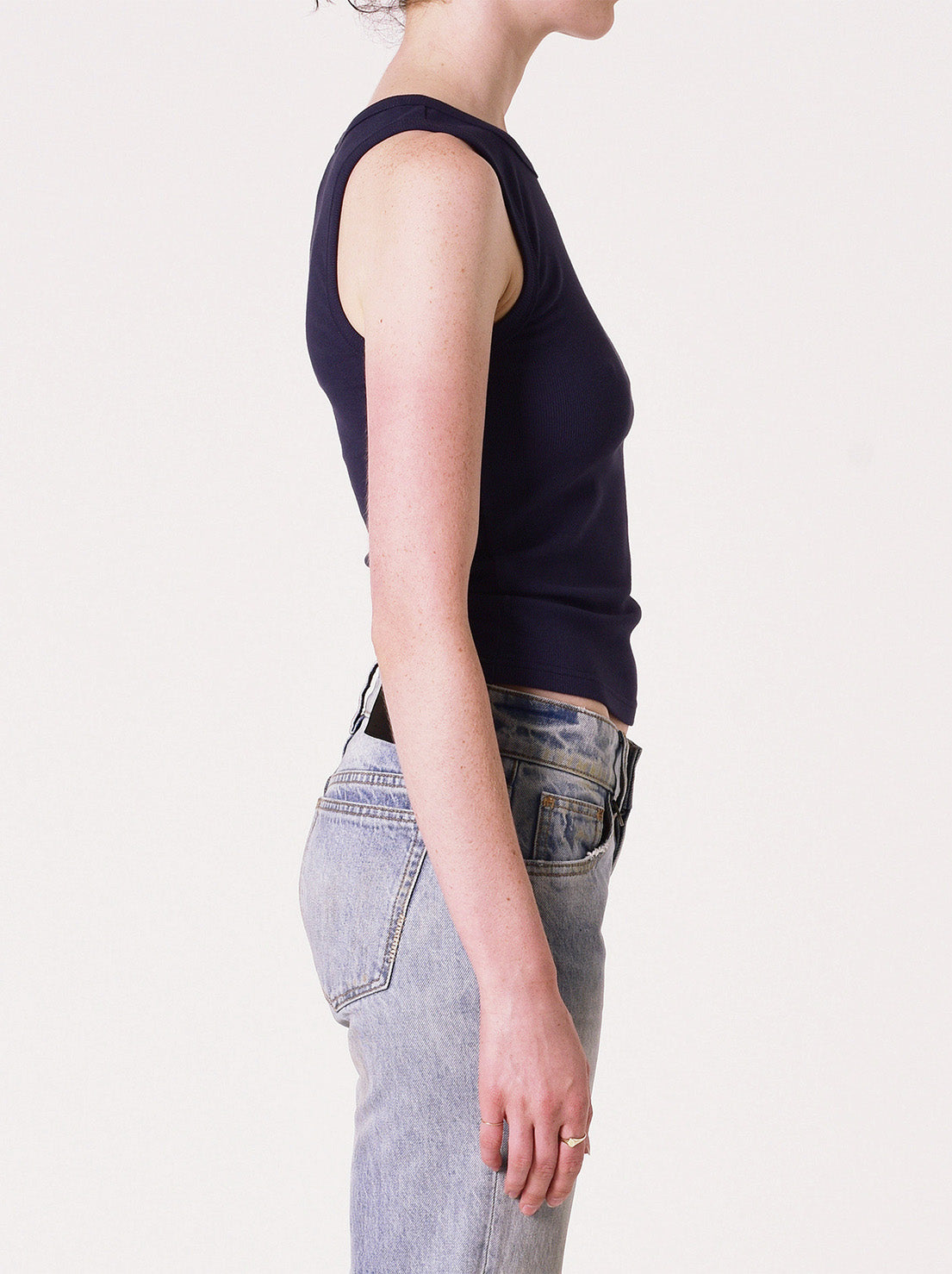 Neuw - Jonesy AM Ribbed Singlet - Dark Navy