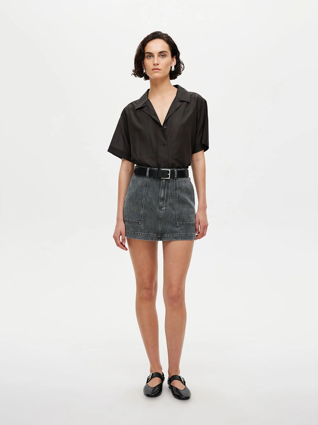 Neuw - Mercer Mini Skirt - Stone Grey