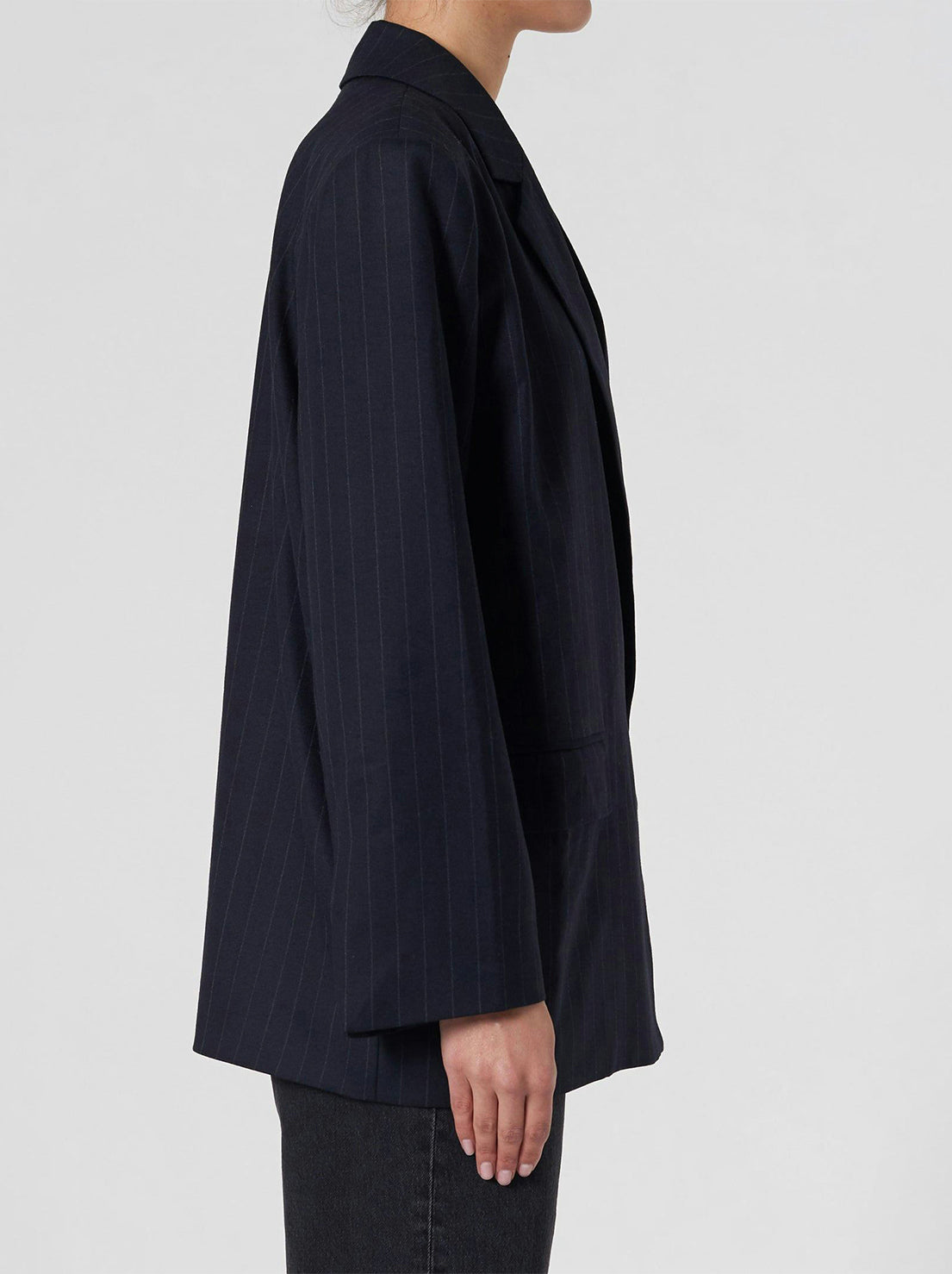 Neuw - Oversized Pinstripe Blazer - Navy