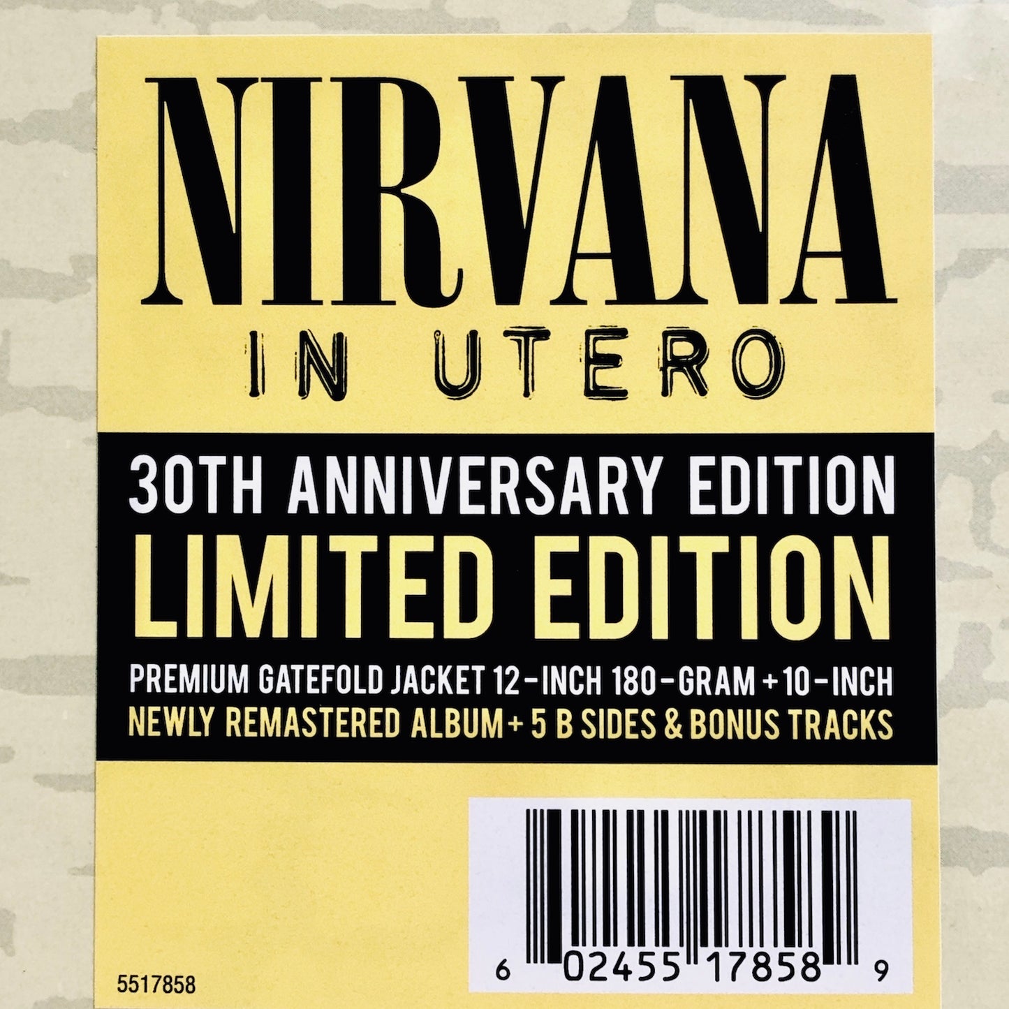 Nirvana - In Utero. 2LP (30th Anniversary Edition, 2023 Remaster)