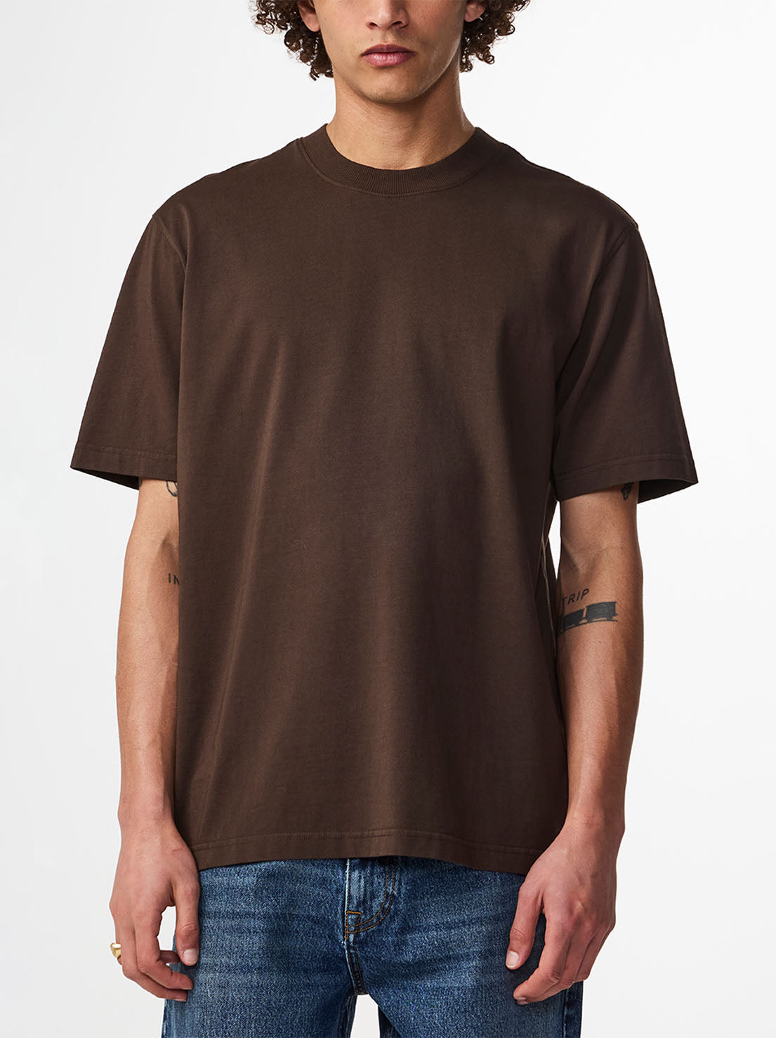 No Nationality - Adam 3209 - Casual Pima Tee - Demitasse