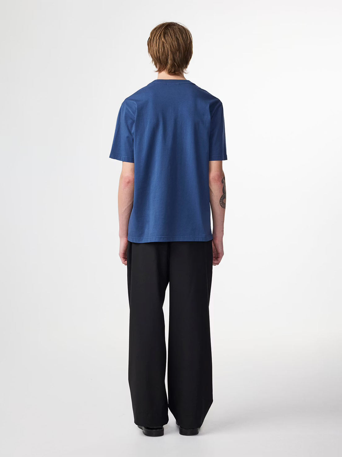 No Nationality - Adam 3209 - Casual Pima Tee - Denim Blue