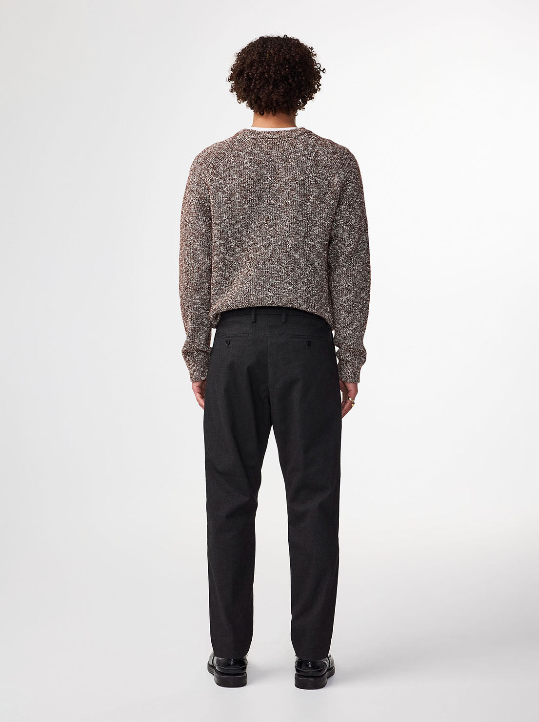 No Nationality - Bill 1067 - Tapered Leg Regular Fit Trouser - Black Multi