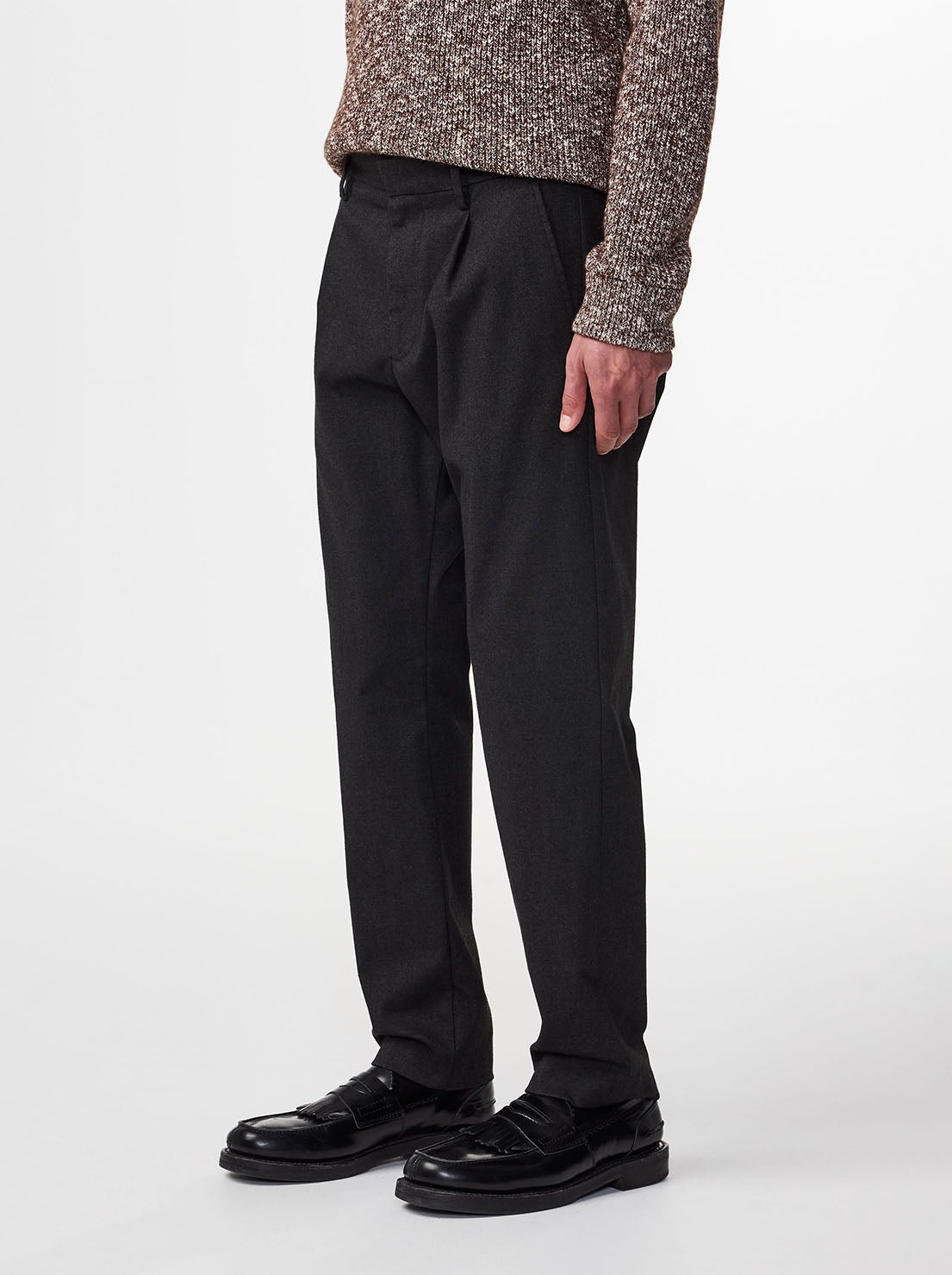 No Nationality - Bill 1067 - Tapered Leg Regular Fit Trouser - Black Multi