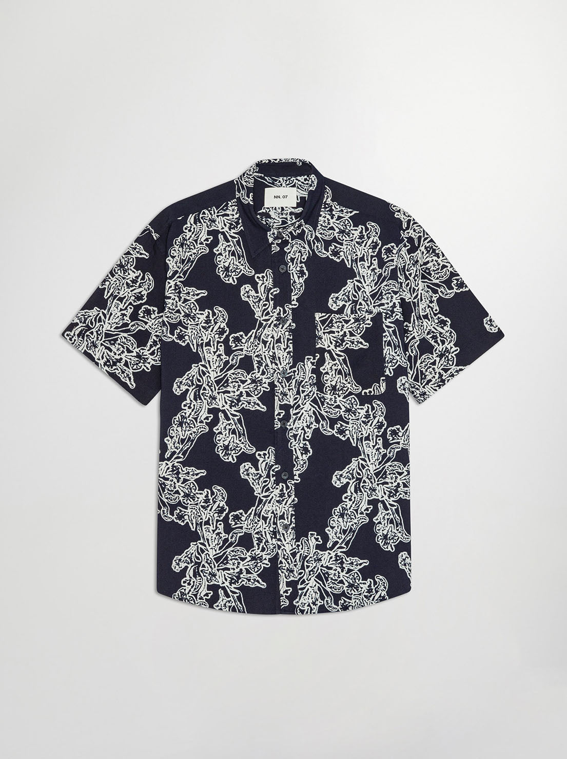 No Nationality - Deon SS Print 5005 - Navy Blue