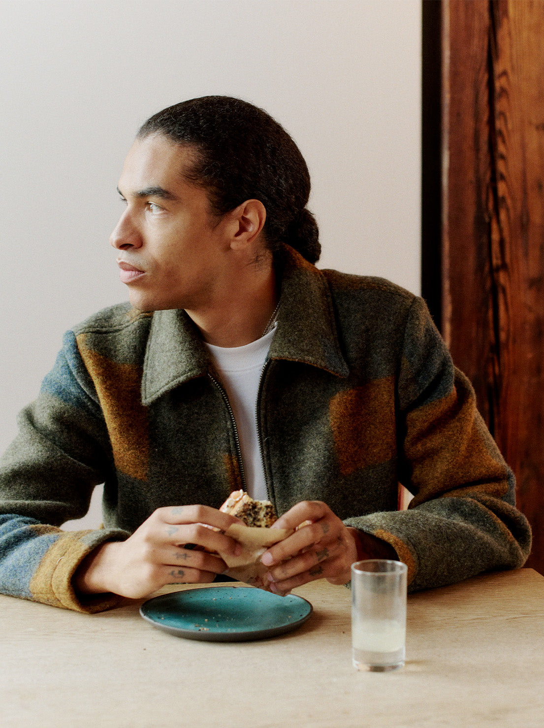 No Nationality - Gael 8267 Jacket - Brown Check