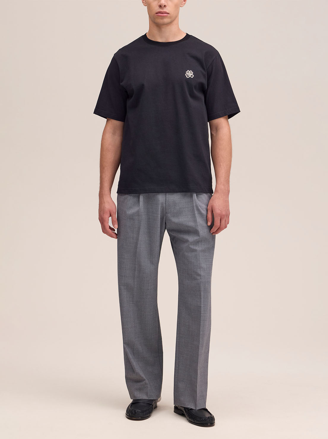 No Nationality - Jett 30026 - Organic Cotton Embroidery Tee - Black