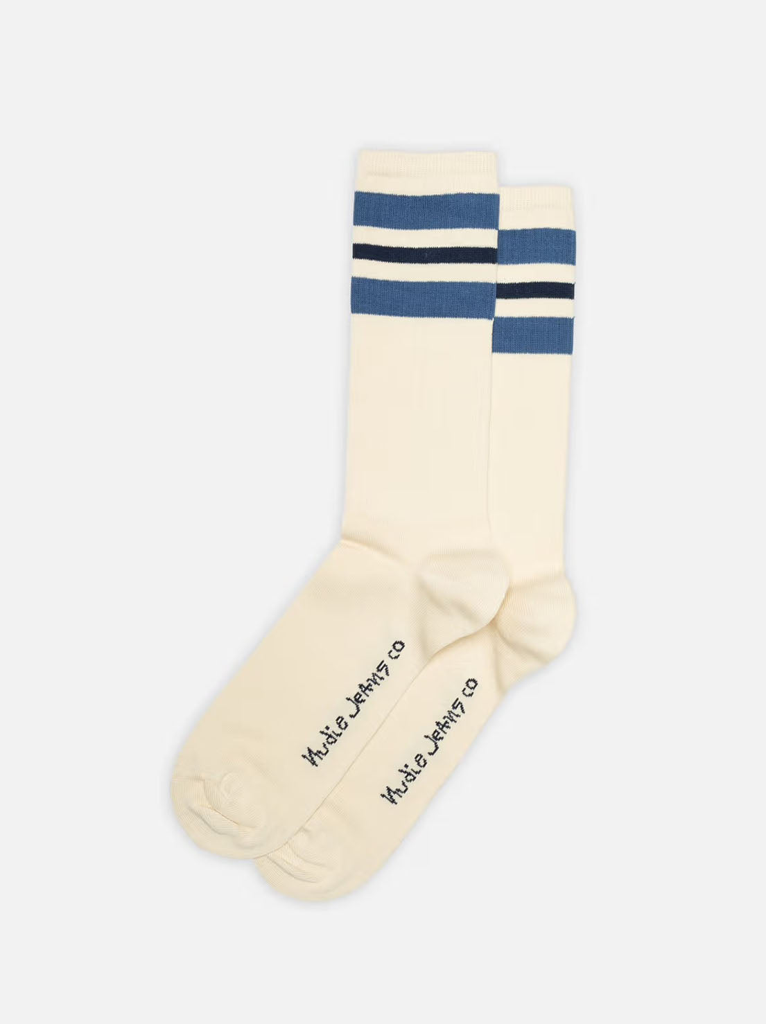 Nudie - Amundsson Sport Socks - Off White/Blue