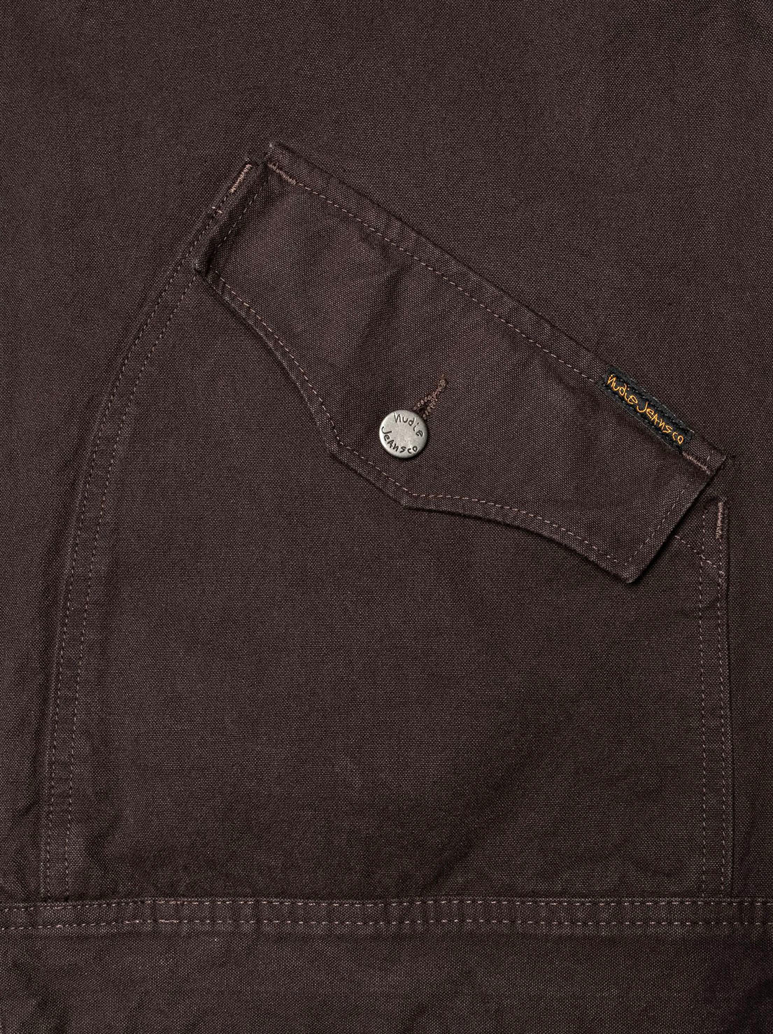 Nudie - Blake Zip Jacket - Duck Canvas Dark Brown