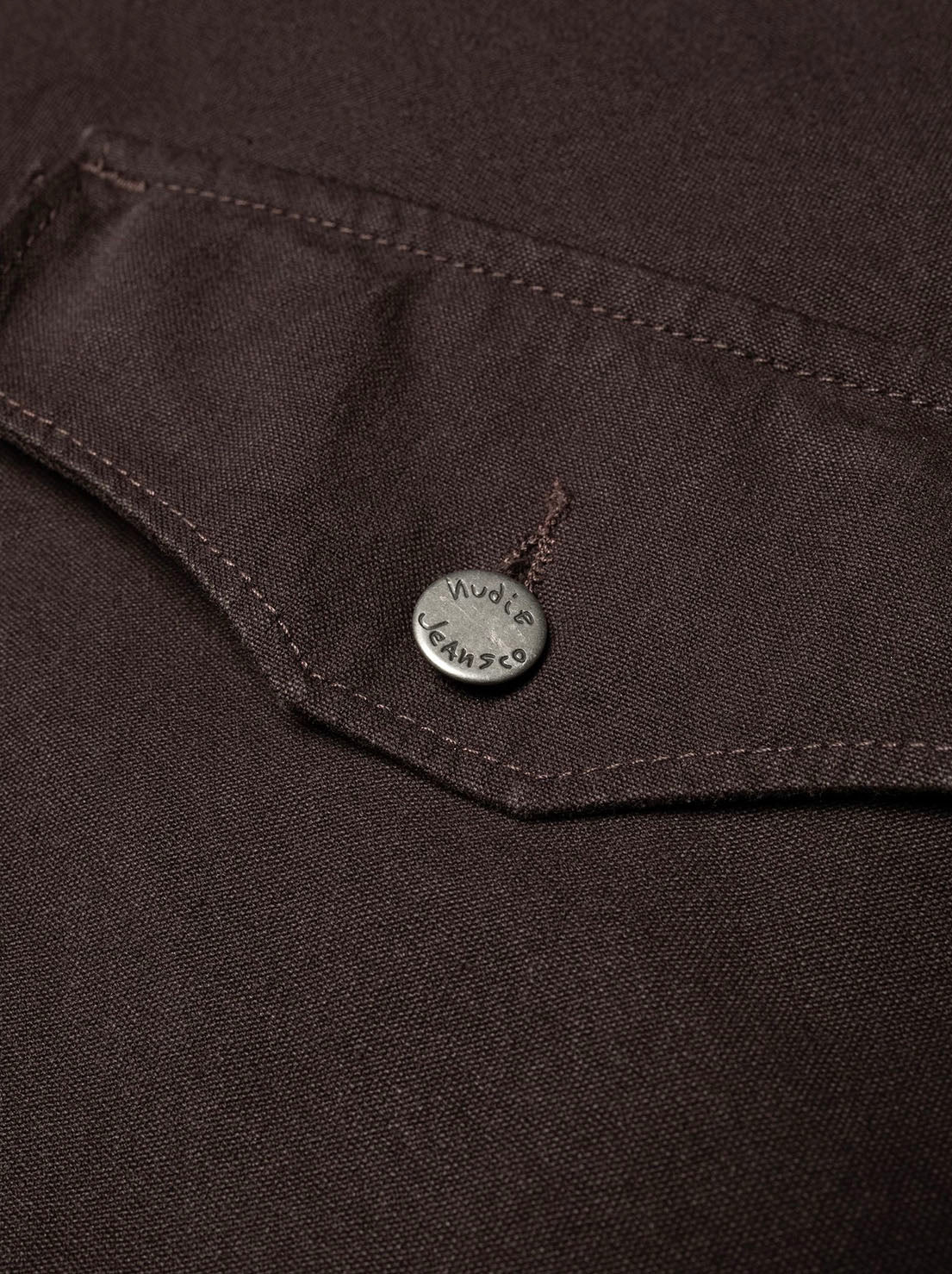Nudie - Blake Zip Jacket - Duck Canvas Dark Brown