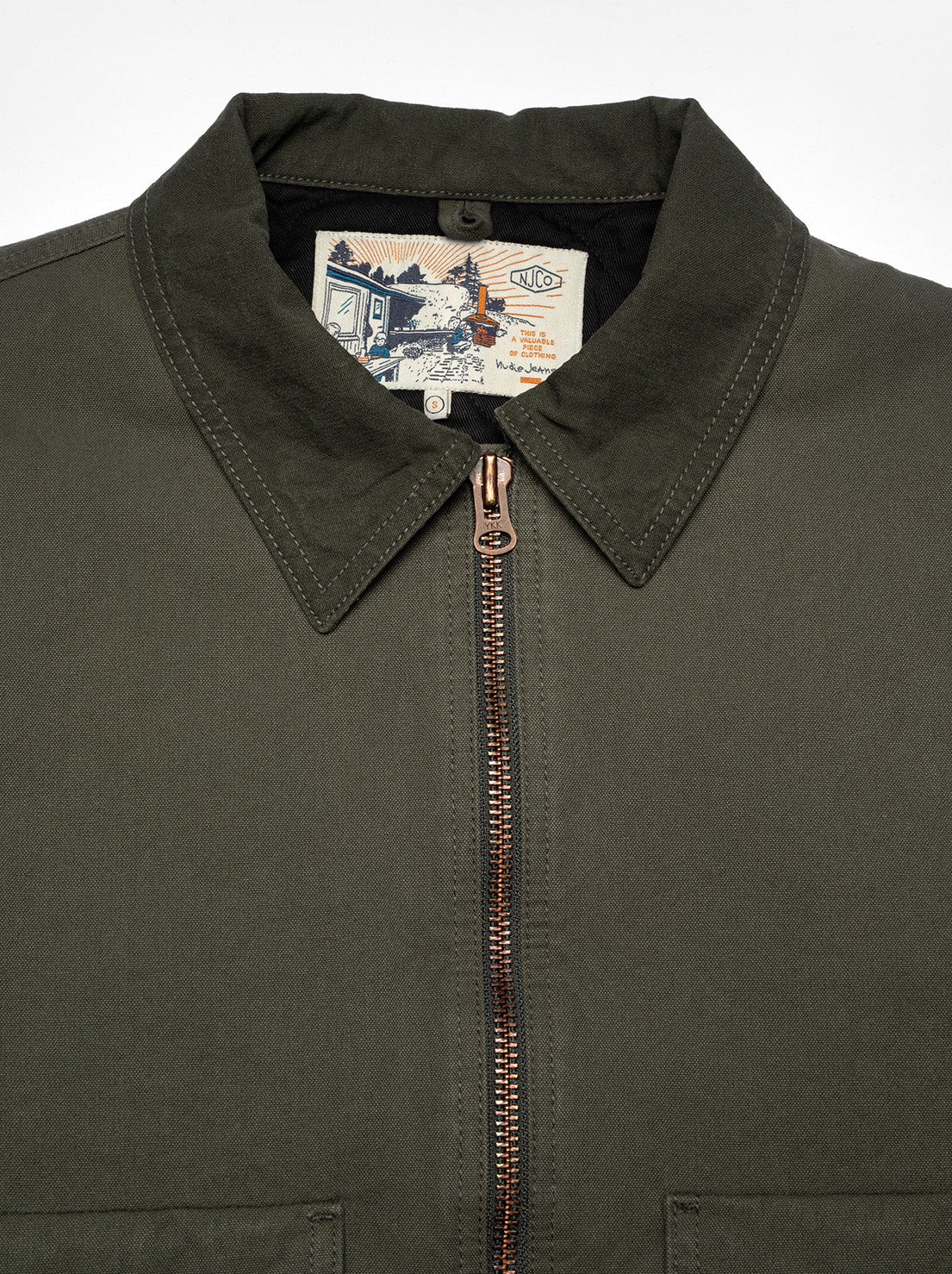 Nudie - Blake Zip Jacket - Duck Canvas Green
