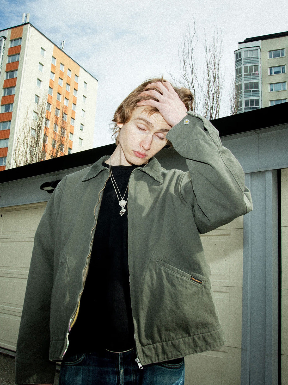 Nudie - Blake Zip Jacket - Duck Canvas Green