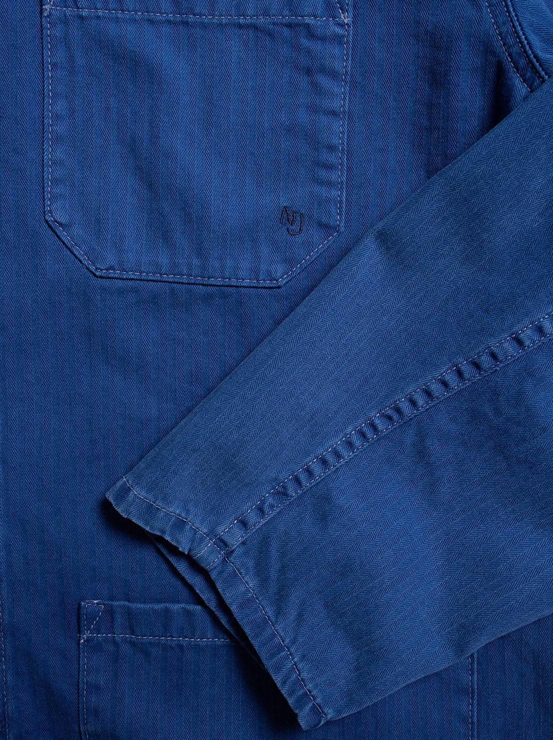 Nudie - Buddy Herringbone Chore Jacket - Blue
