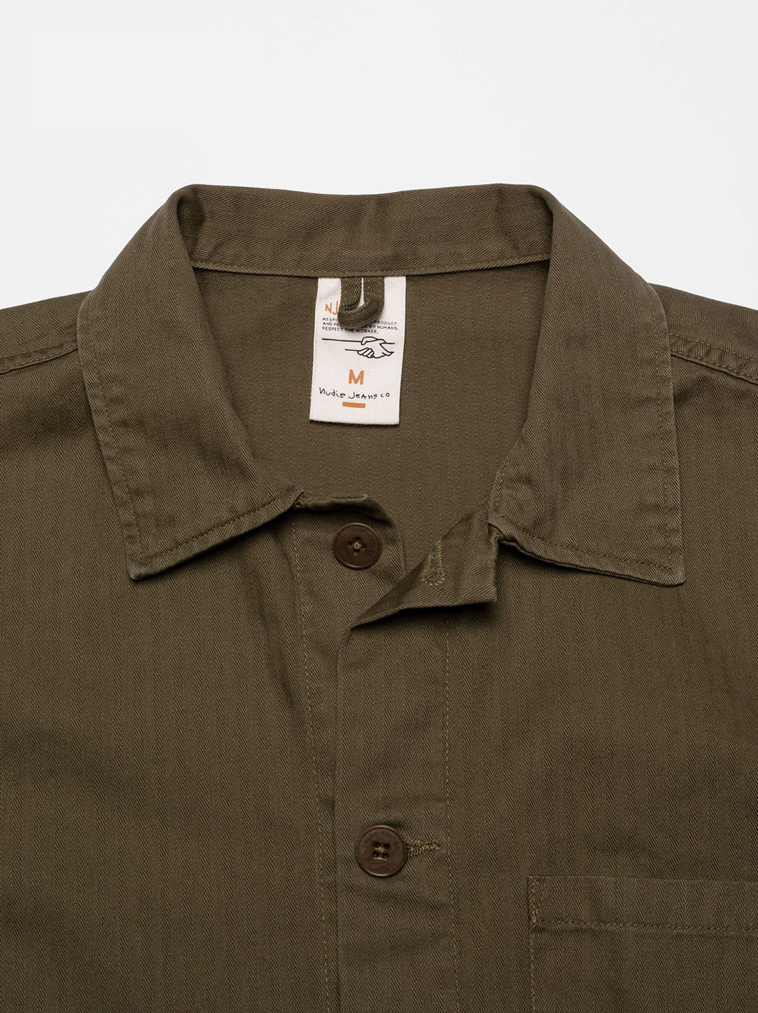 Nudie - Buddy Herrringbone Chore Jacket - Olive