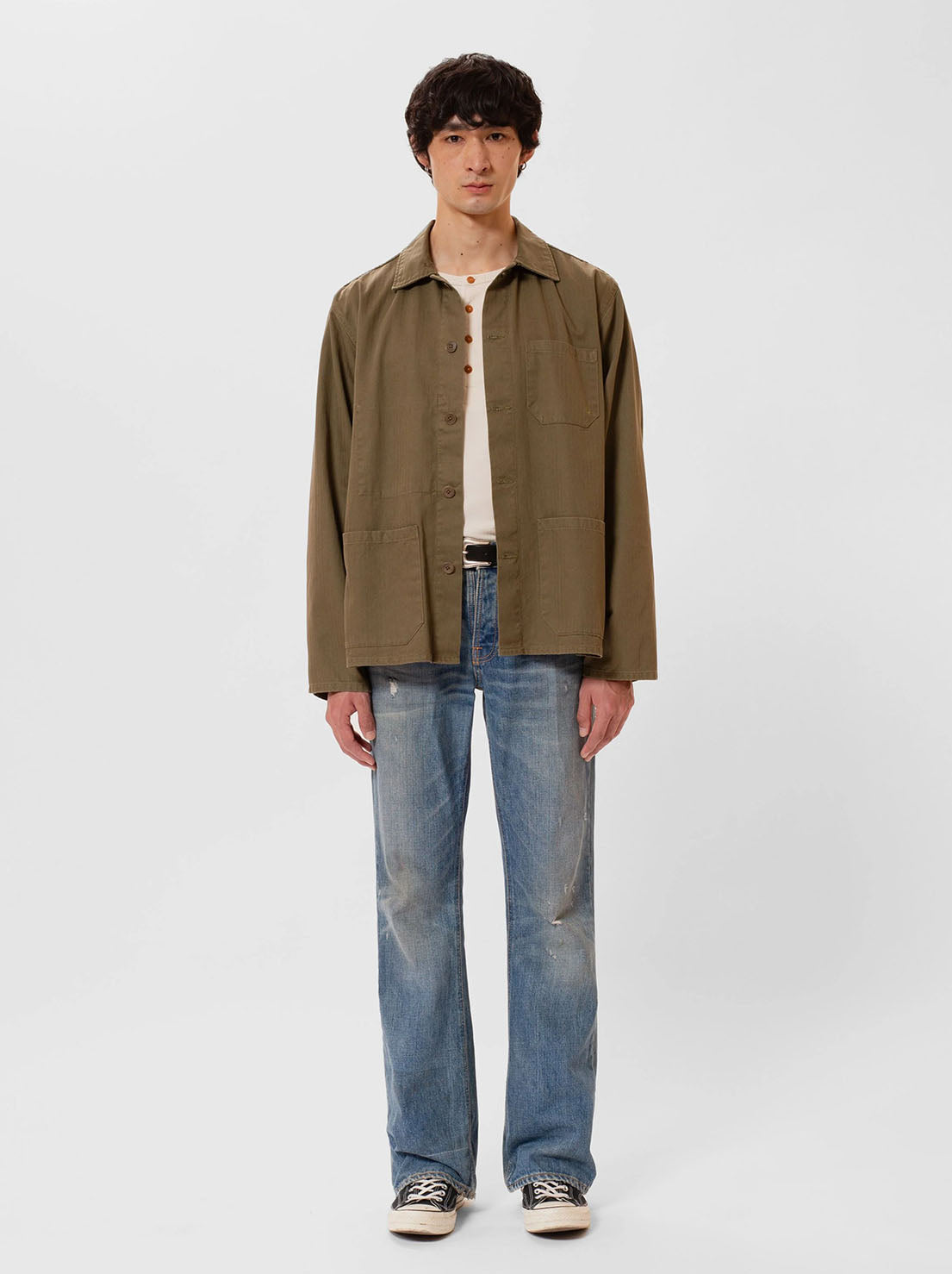 Nudie - Buddy Herrringbone Chore Jacket - Olive