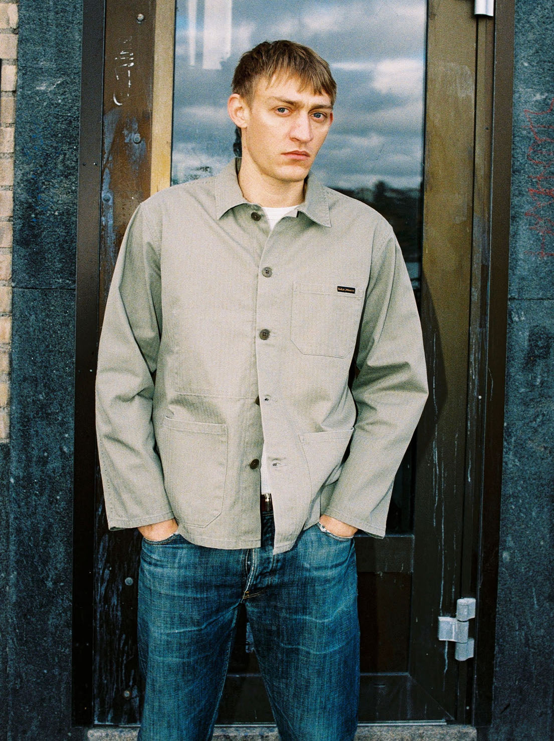 Nudie - Buddy Herrringbone Chore Jacket - Pale Green