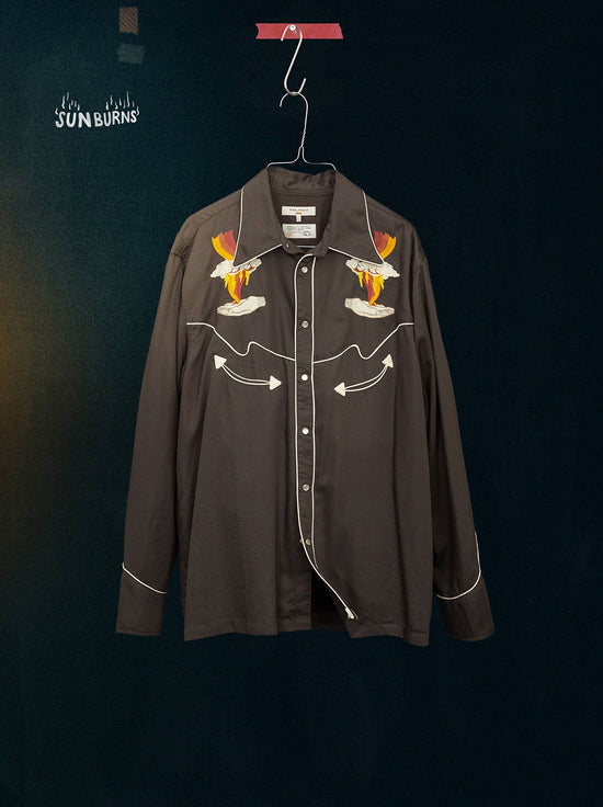 Nudie - Gonzo Western Shirt Sunburns - Black/Brown