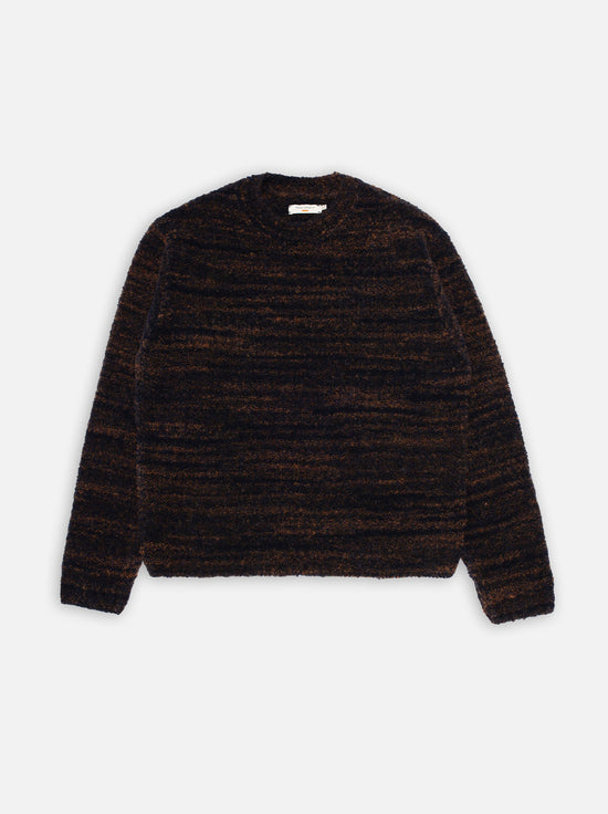 Nudie - Gurra Boucle Sweater - Black / Brown