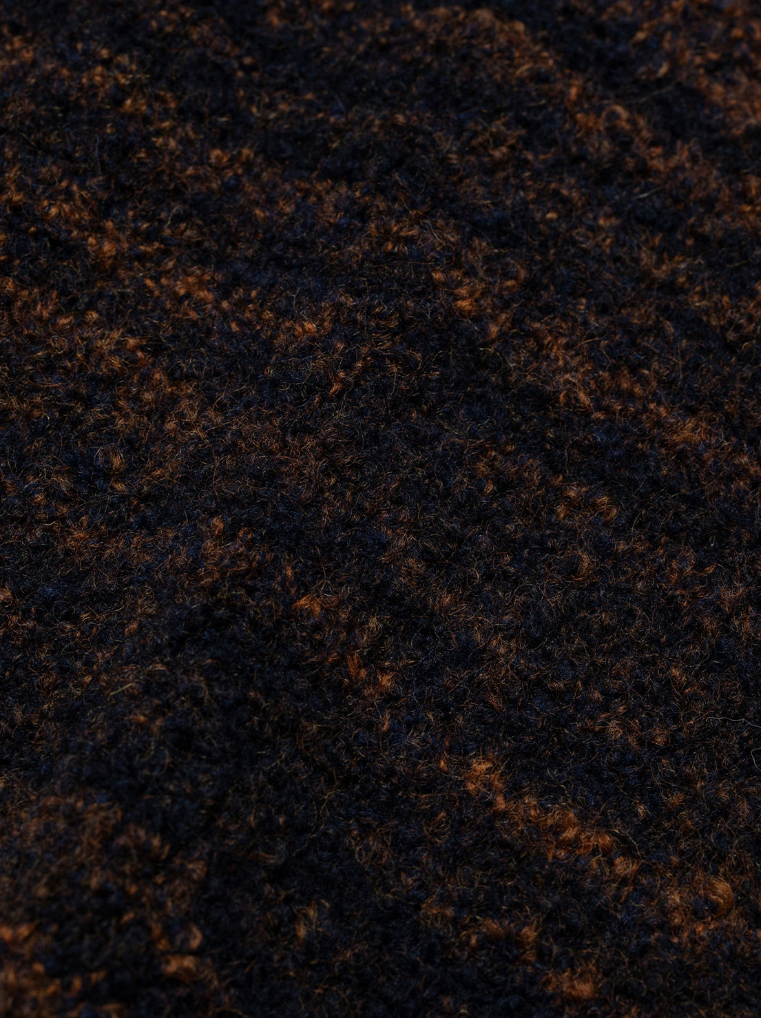 Nudie - Gurra Boucle Sweater - Black / Brown