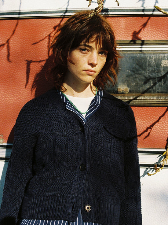 Nudie - Karla Knitted Cardigan - Blueberry