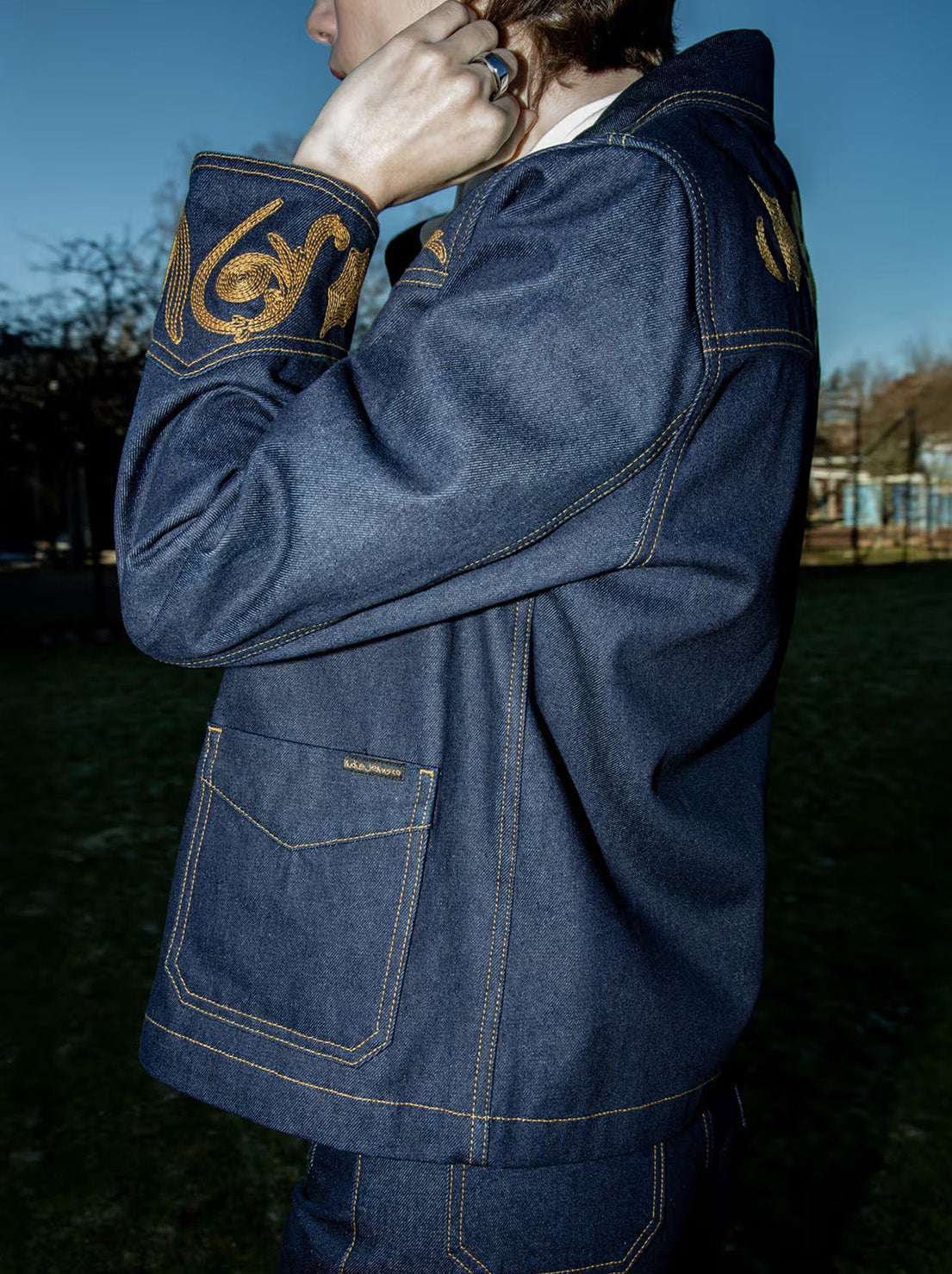 Nudie - Kelly Western Jacket Embroider - Blue